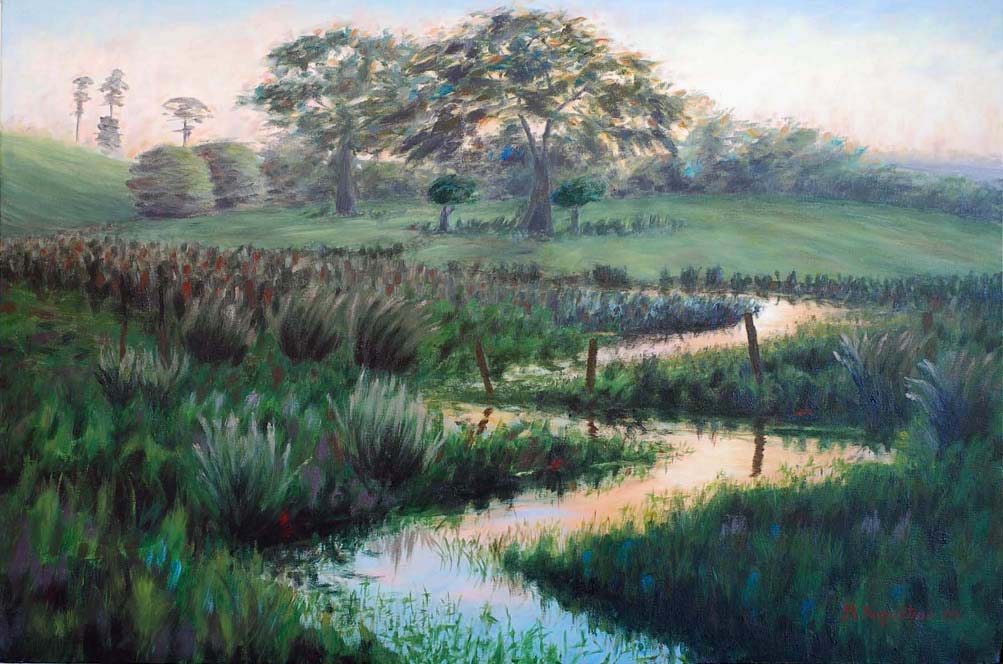 Down at the swamp 61x91cm Sold